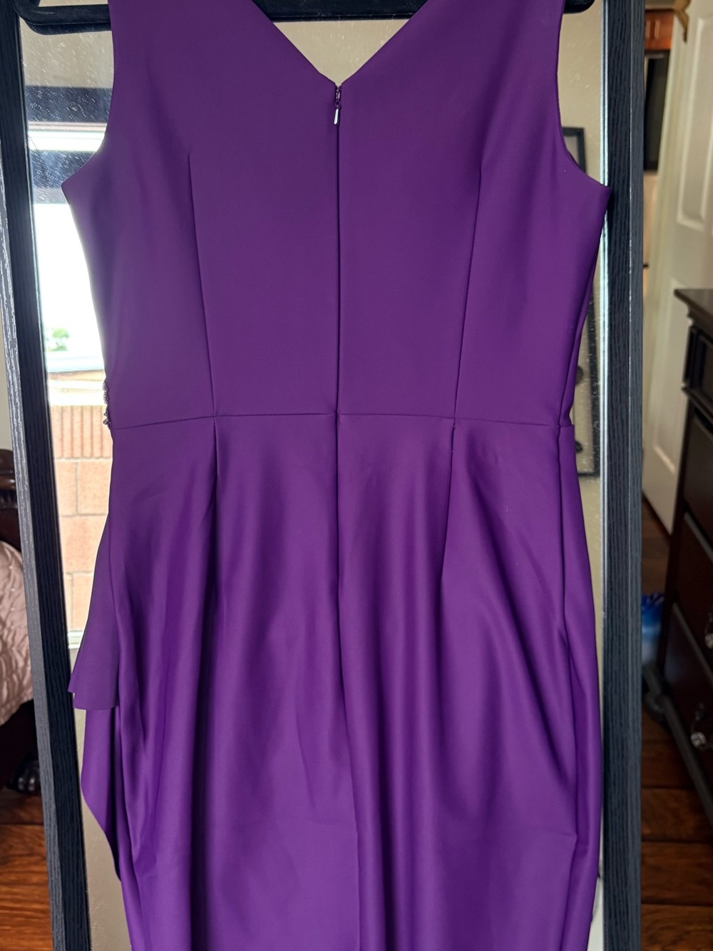 Alex Evenings Purple Sleeveless Midi Sheath Dress